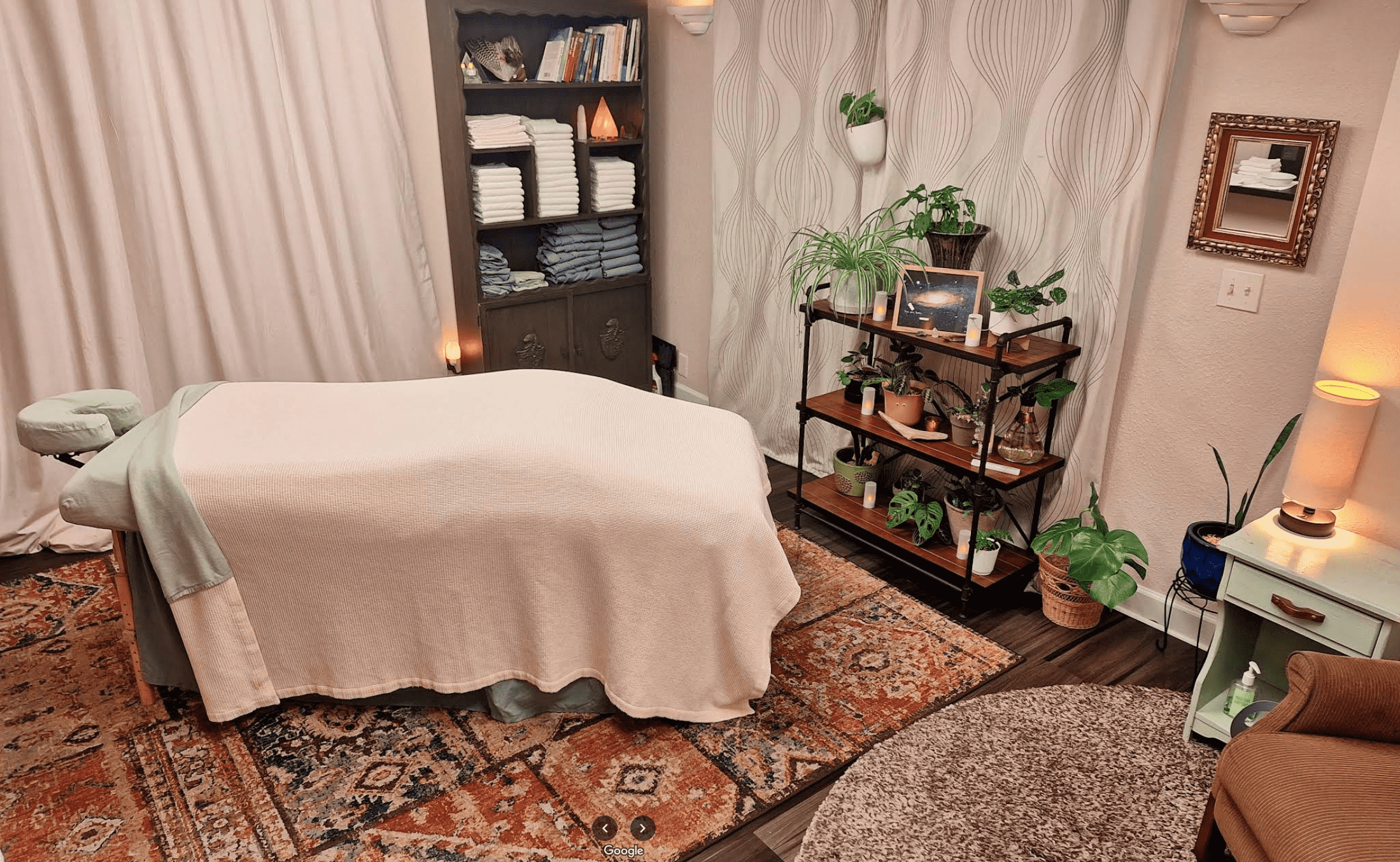 Peaceful massage therapy environment in Boise spa